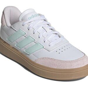 Adidas Courtblock J Unisex Leather Shoes, Sz 6, Color:White/Mint/Pink New in Box